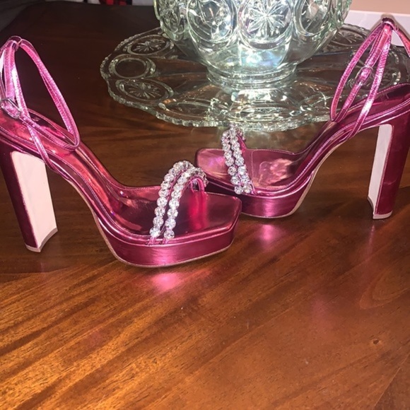 ALEXANDRE BIRMAN 725 Lenny Crystal Embellished Platform Sandals - Picture 6 of 14